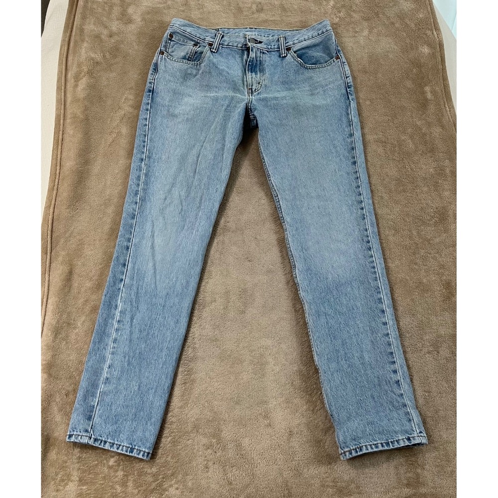 Levis 511 Slim Fit Jeans Men's W33 L32 Light Wash Blue Stretch Denim Cotton GOOD